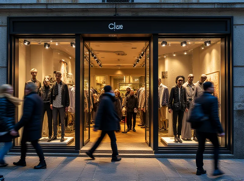 Modern storefront of a Tendam brand store in a bustling city center.