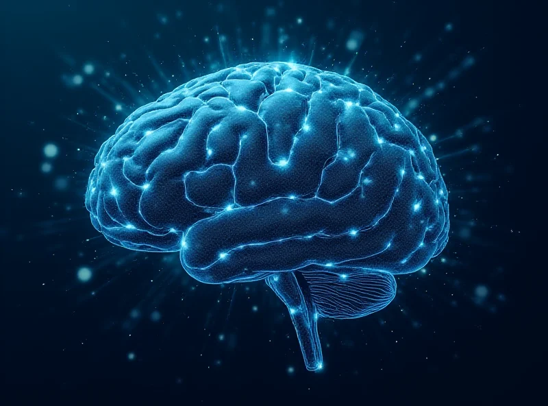 AI brain connected to the internet, representing data access.