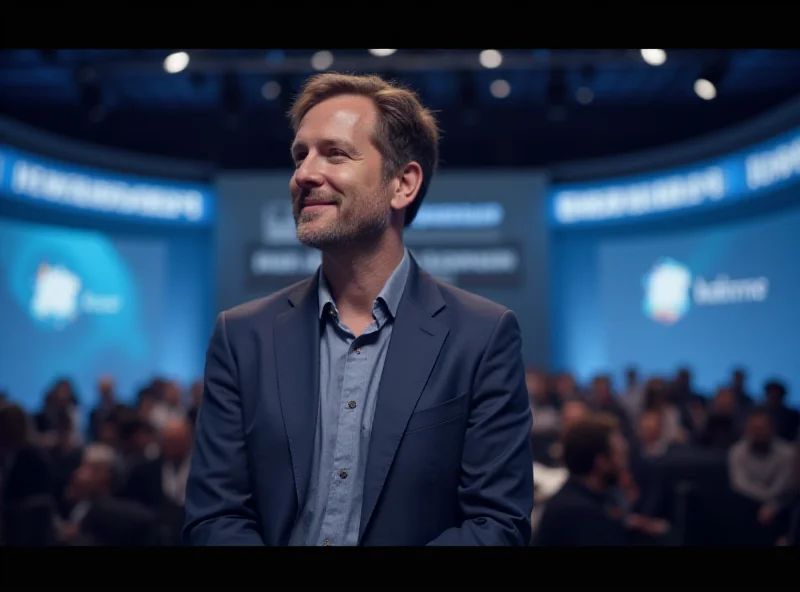 Sebastian Siemiatkowski, Klarna CEO, speaking at a conference.