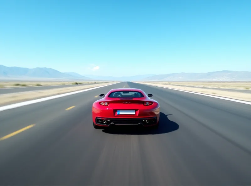 Maserati MC20 speeding down a runway