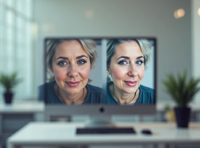A blurred photo being enhanced by AI software, showing the before and after comparison.