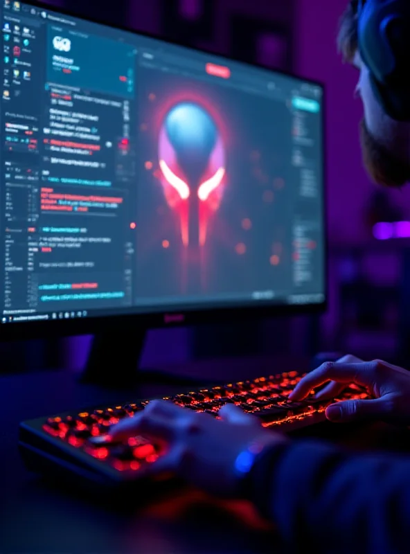 Close-up of an Alienware gaming monitor displaying vibrant colors