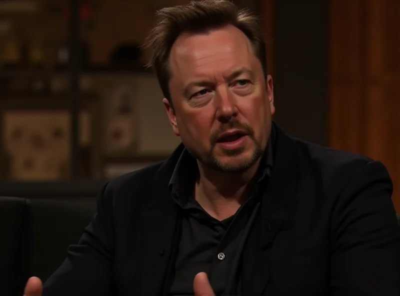Elon Musk during a Joe Rogan interview, expressing concern about AI.