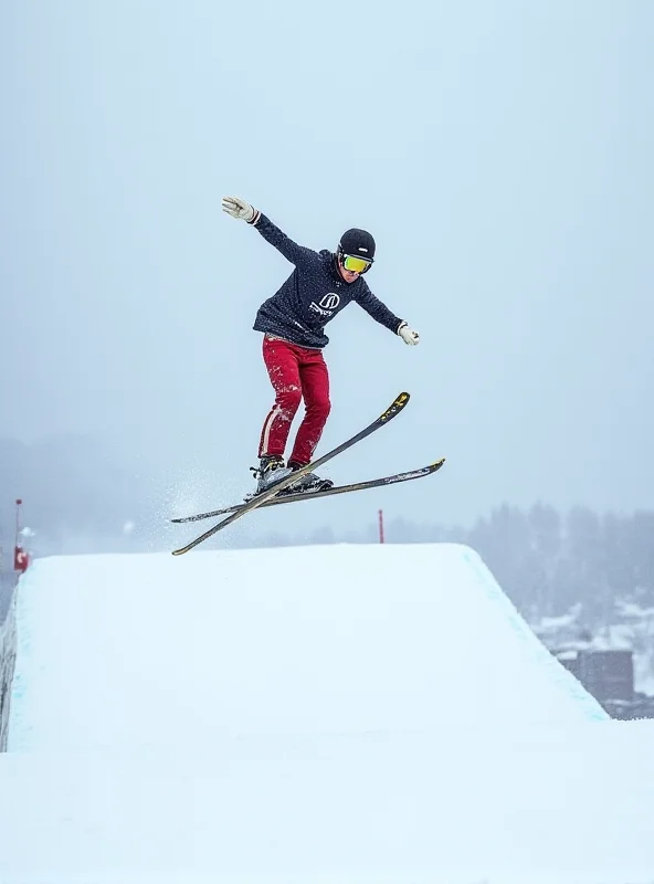 Andreas Wellinger in mid-air during his silver medal-winning ski jump.