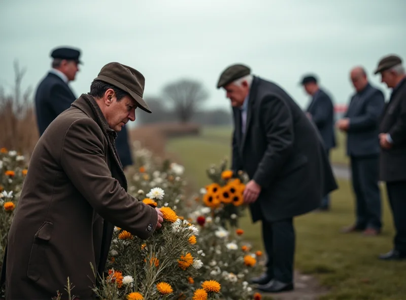 Mourning family members at the Shoreham Airshow memorial