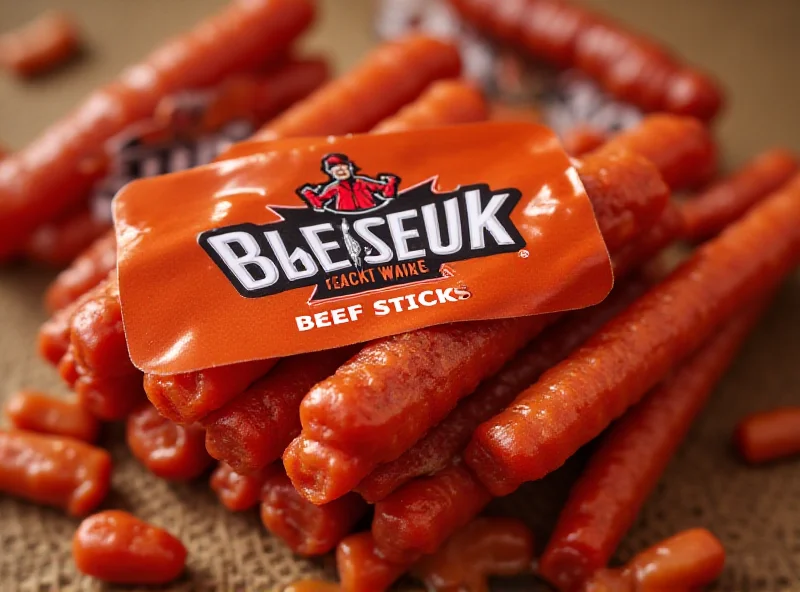 Close-up shot of Jack Link's Beef Sticks packaging, showcasing the brand logo and the product's savory appeal.