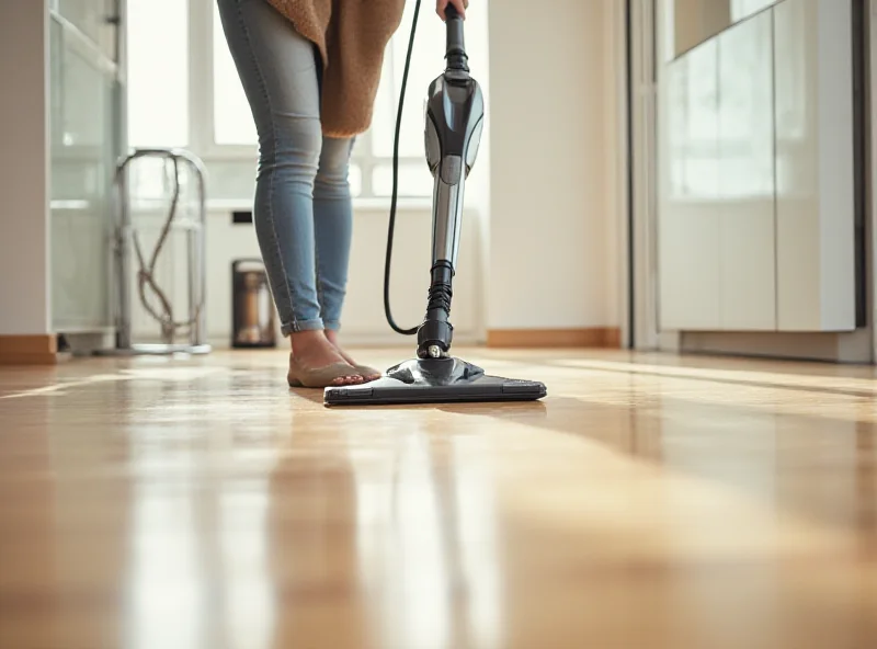Image of a Shark VACMOP Pro being used on a hardwood floor.