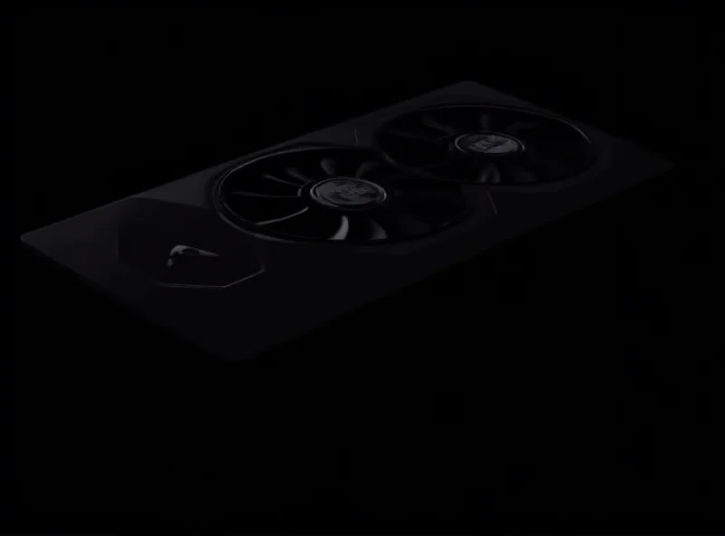 AMD Radeon 9070 XT GPU on a black background, showcasing its design and cooling system.