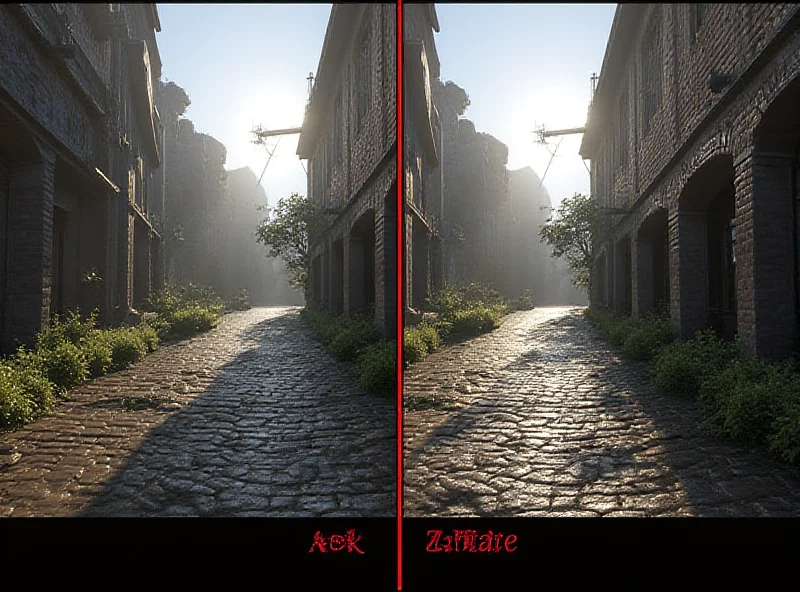 A screenshot showcasing the visual improvements achieved by AMD's FSR4 upscaling technology compared to native resolution.