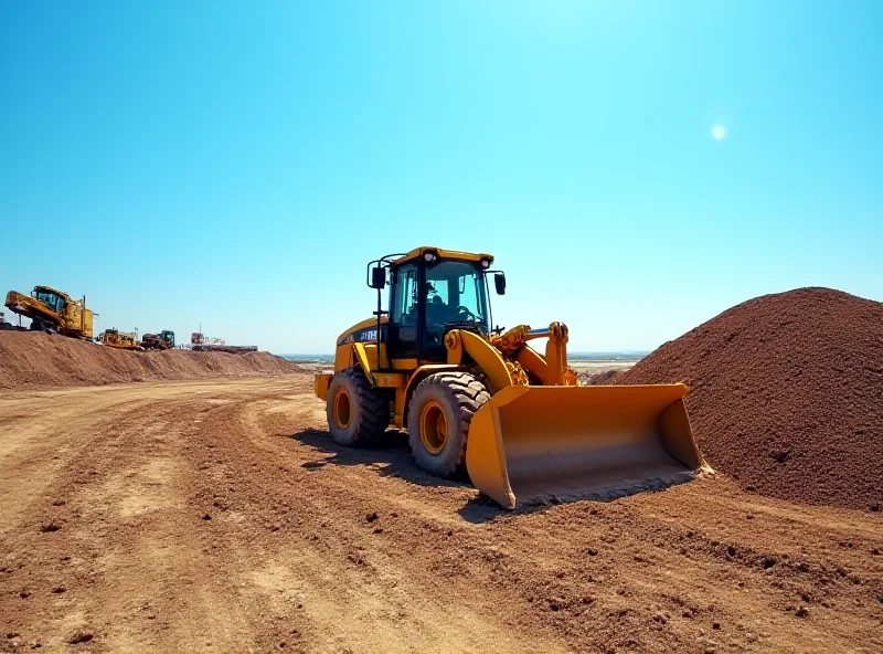 A Caterpillar bulldozer working at a construction site.