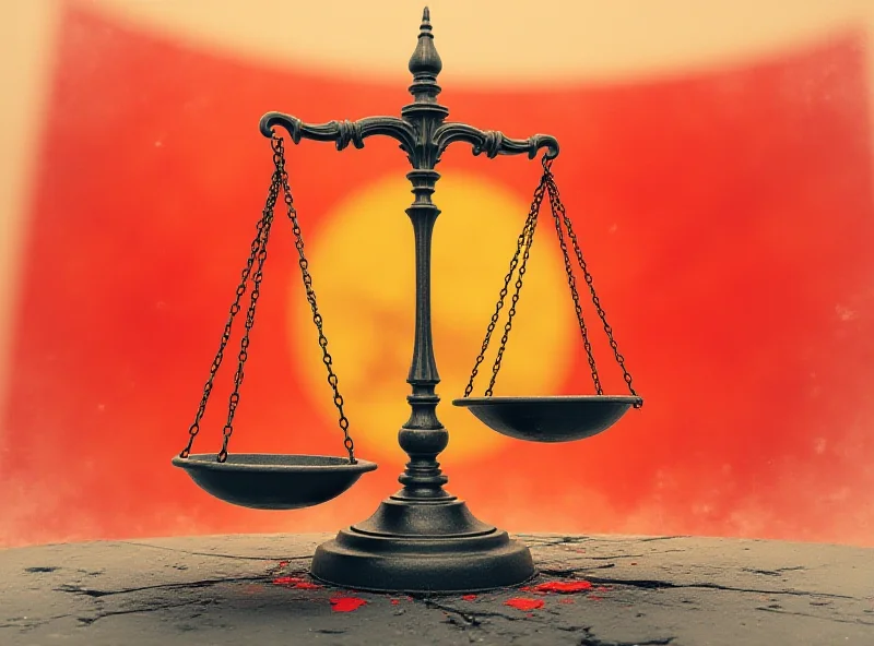 Illustration of a broken scale of justice symbolizing corruption in Andalusia
