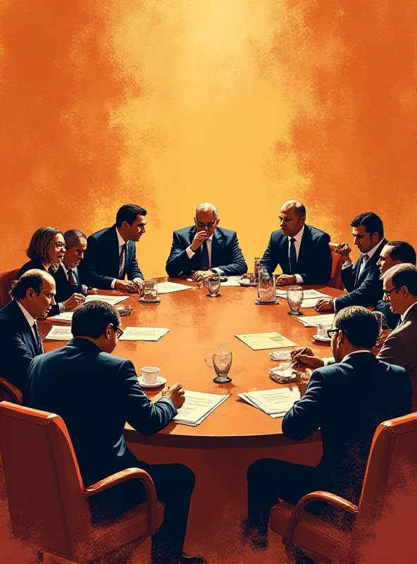 Illustration of a city council meeting in Almería, Andalusia, with officials debating a controversial award