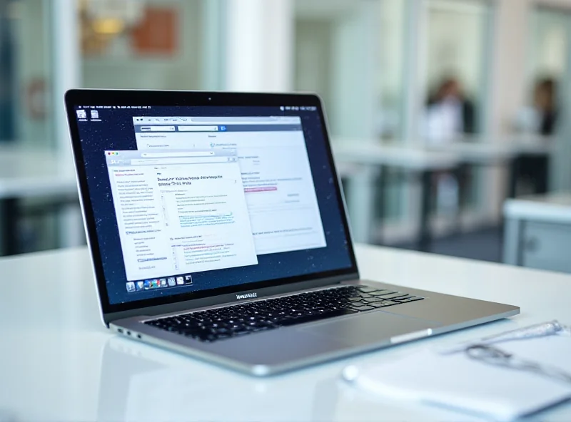 A sleek new MacBook Air M4 on a desk, displaying multiple open windows and applications.