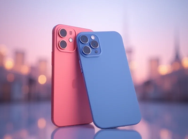 Rendering of a possible iPhone 17e in a bright color.