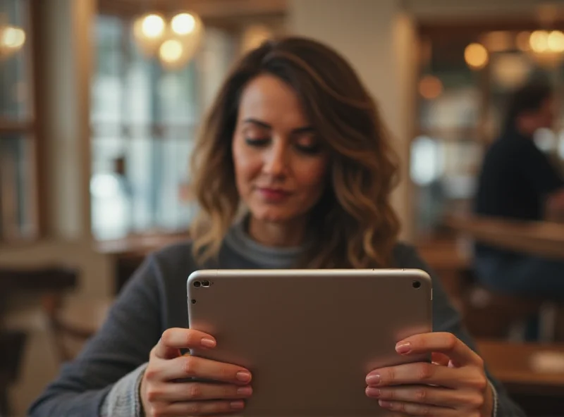 A person holding a new $349 iPad, showcasing its simplicity and affordability.