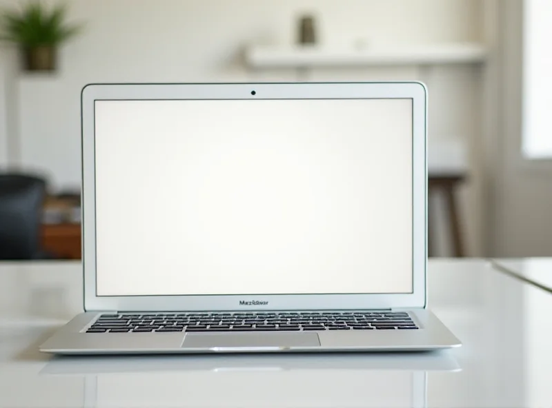 A sleek new MacBook Air on a desk with a modern, minimalist aesthetic.