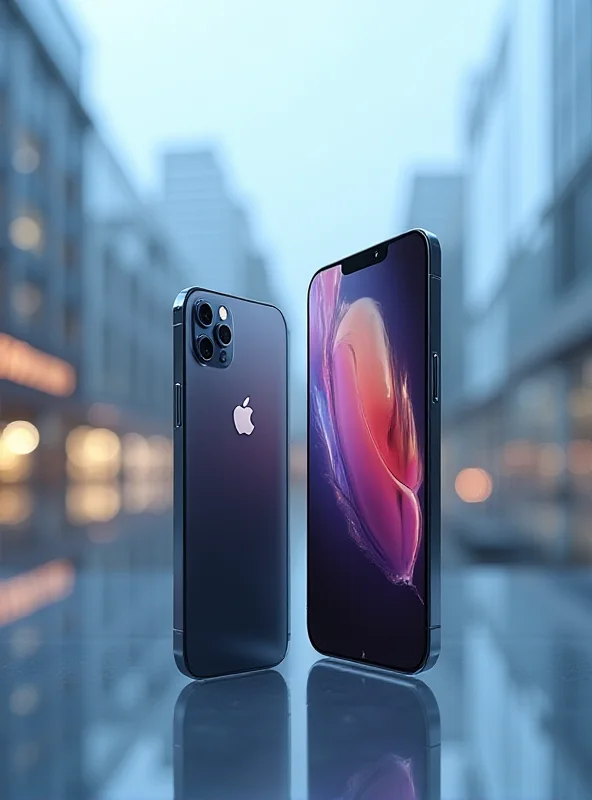 Conceptual rendering of a foldable iPhone with a large, seamless display.
