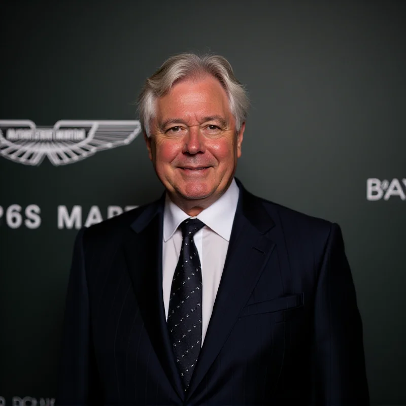 Lawrence Stroll smiling at a press conference