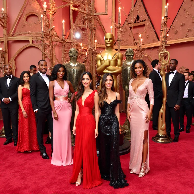 A collage of athletes on the Oscars red carpet, showcasing a variety of stylish outfits.