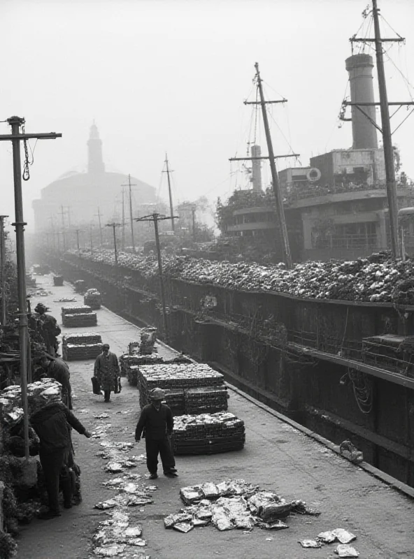 Vintage photo of gold bars being transported, representing the French gold repatriation from New York in the 1960s.