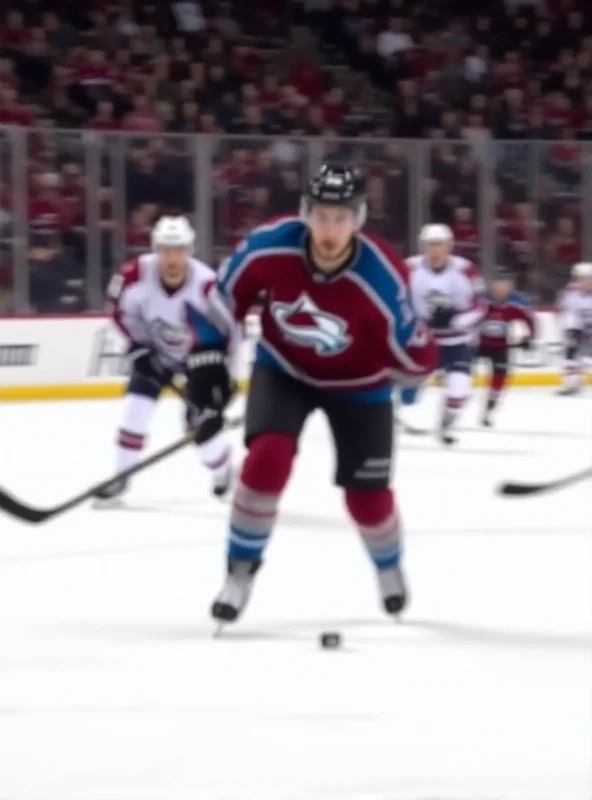 Martin Necas skating with the puck during a hockey game.