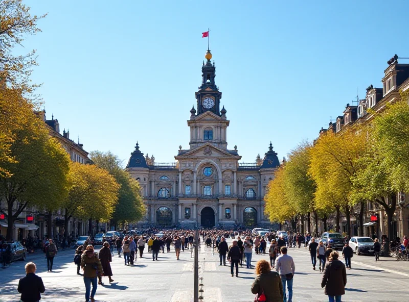 Image of the Royal Post Office (Casa de Correos) at Puerta del Sol in Madrid