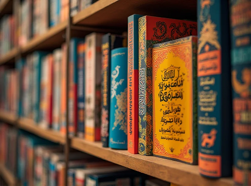 A display of modern Azerbaijani books in a bookstore.