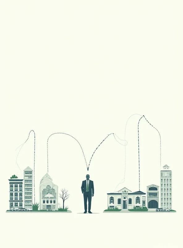 Illustration of overseas properties and money transfer