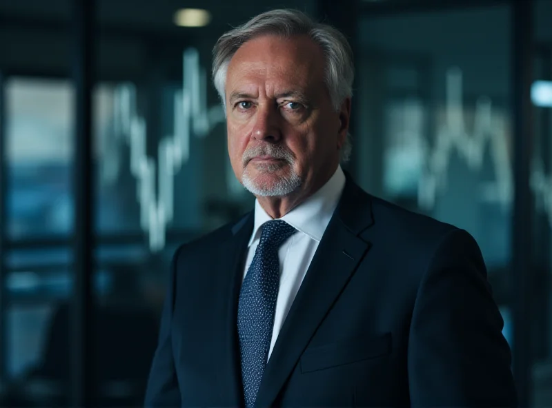Cornelius Riese, CEO of DZ Bank, looking concerned in a modern office setting.