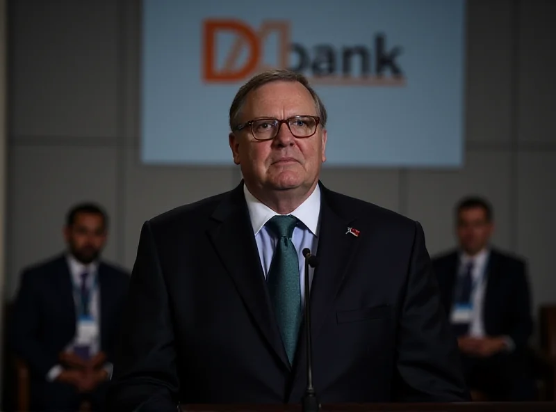 Cornelius Riese, Chief of DZ Bank, speaking at a conference.