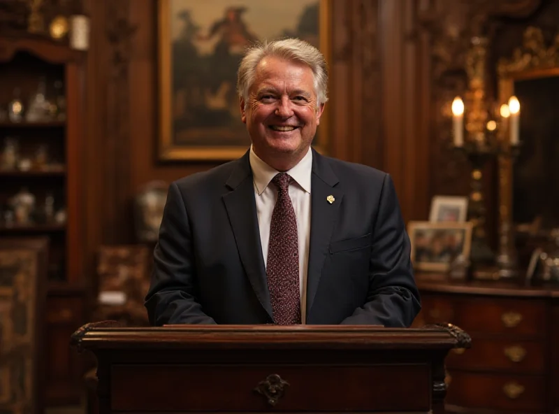 Charles Hanson smiling at an antiques auction