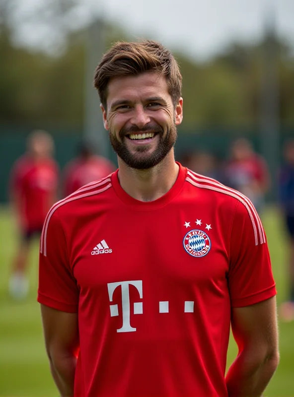 Thomas Müller in FC Bayern Munich jersey, smiling.