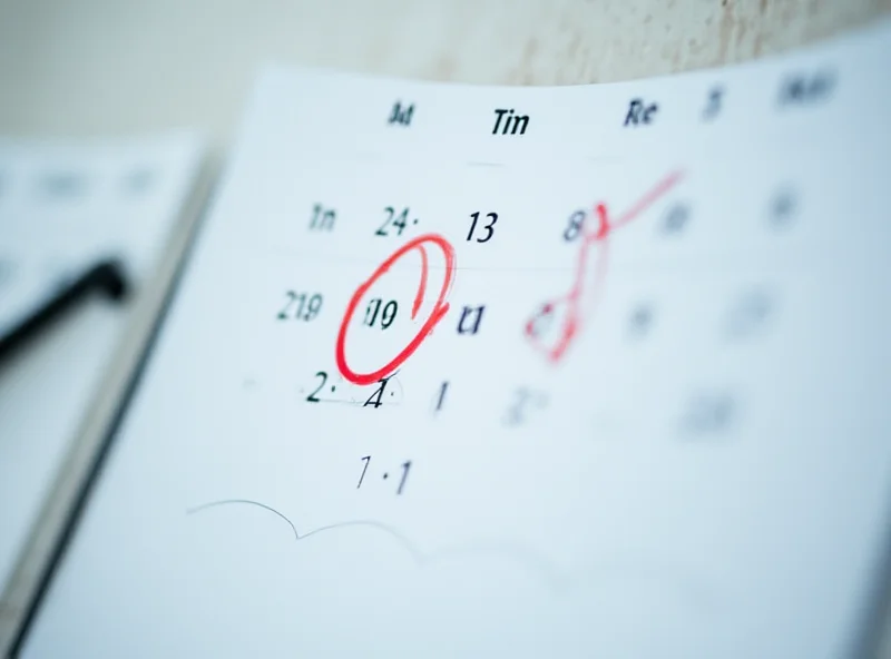 Close-up of a calendar page highlighting the month of April.