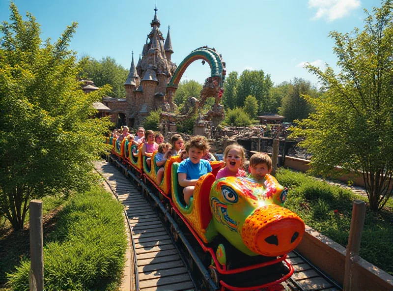 A photo of the Danny the Dragon ride at Happy Hollow Park & Zoo