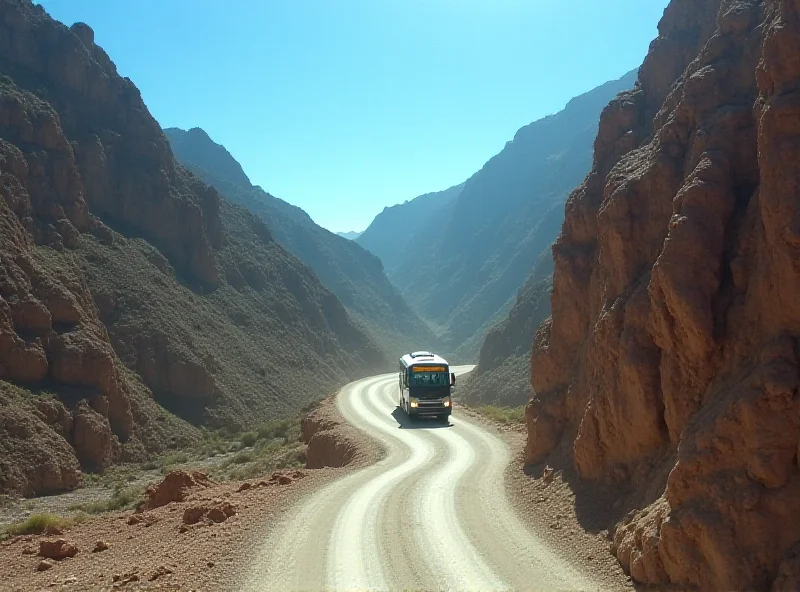 Image of a winding mountain road in Bolivia.