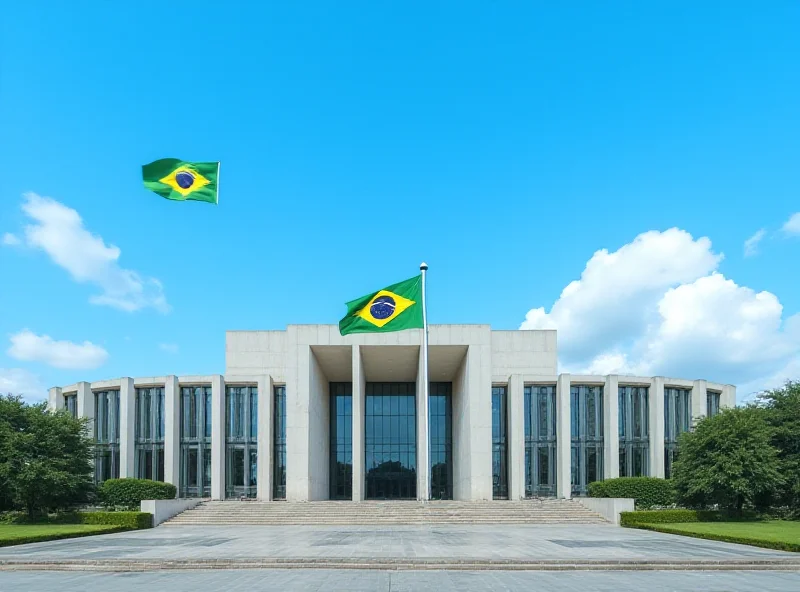 The Supreme Federal Court (STF) building in Brasilia, Brazil.