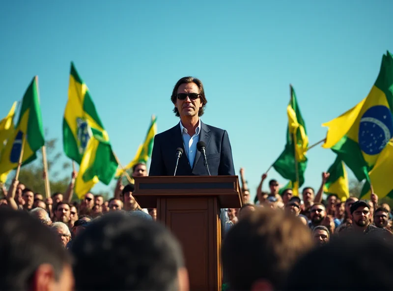 Jair Bolsonaro addressing supporters at a rally.