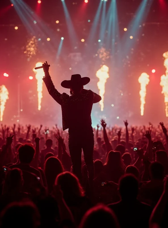 Gusttavo Lima performing on stage at a large concert.