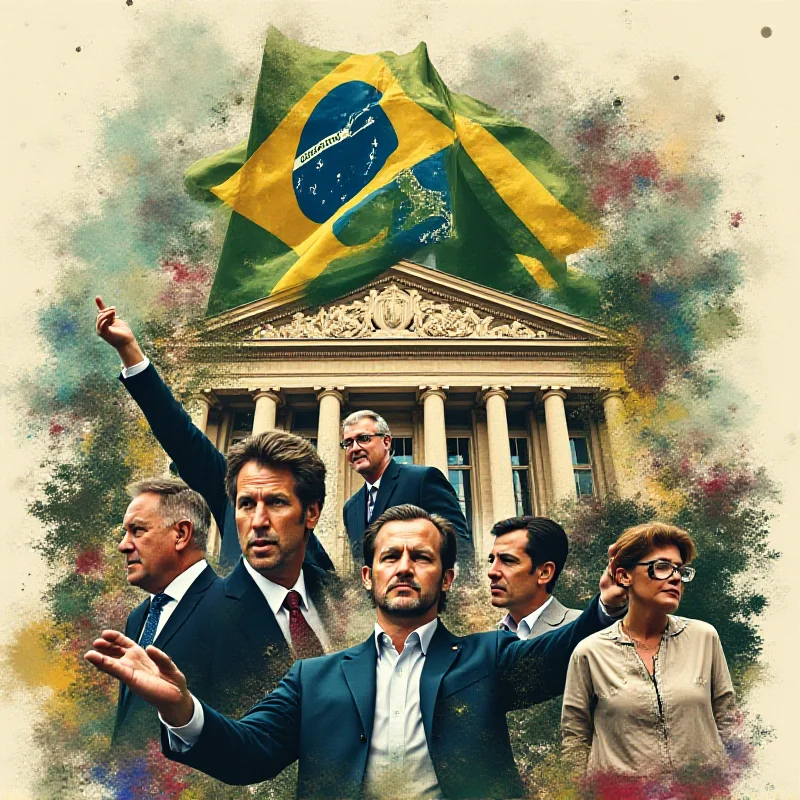 A collage of images featuring the Brazilian flag, the Supreme Federal Court building, and portraits of key political figures mentioned in the article.