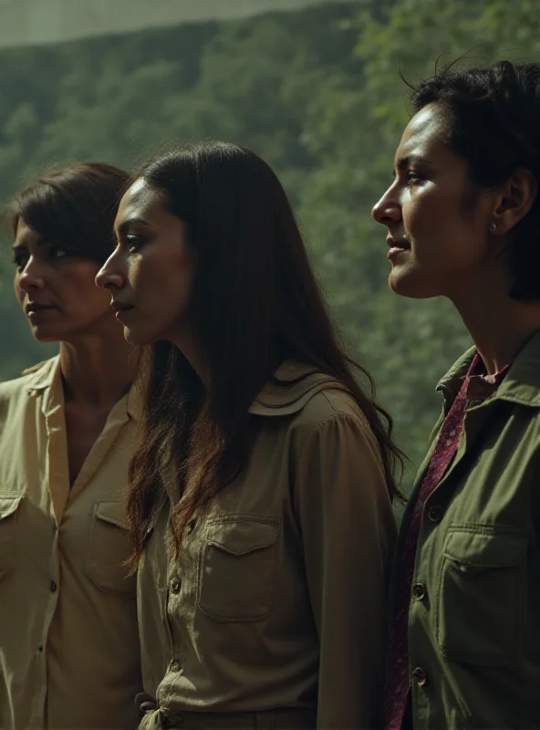 Still from the movie 'I'm Still Here,' depicting a family during Brazil's military dictatorship, with a somber and reflective tone.