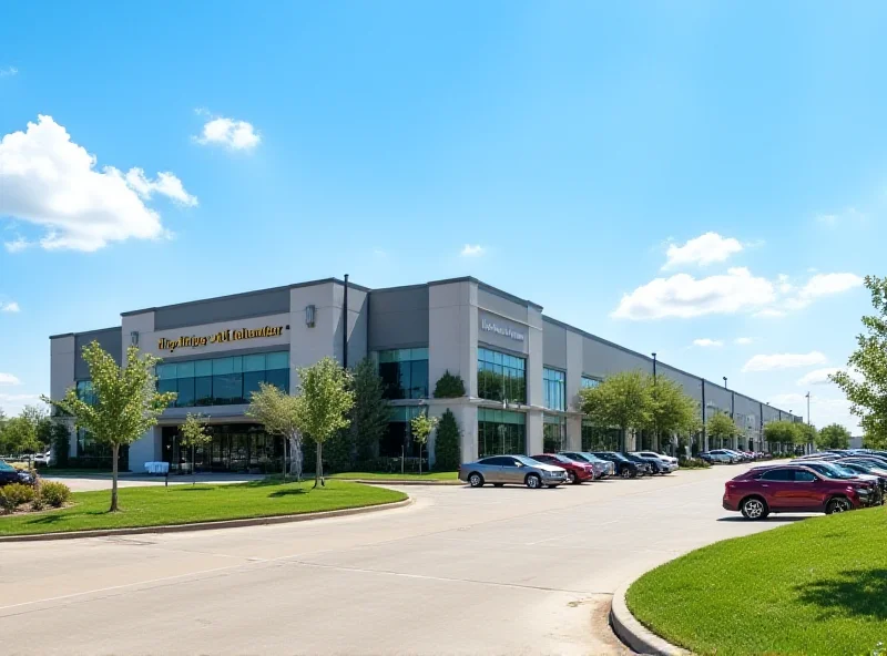 The exterior of the new GoldenHome manufacturing facility in Dallas, Texas