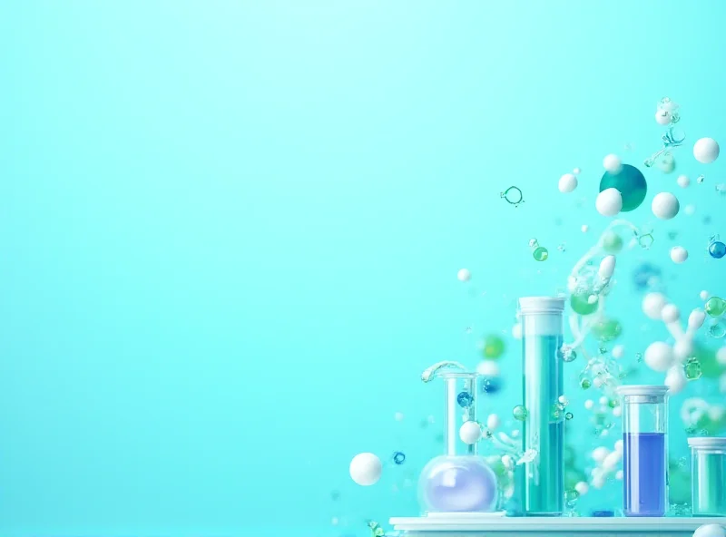 Abstract representation of pharmaceutical research and development