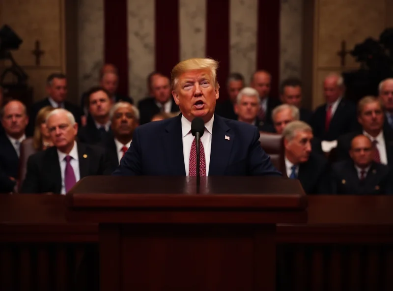 Donald Trump addressing Congress