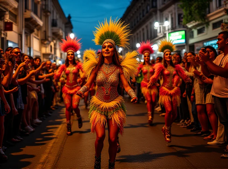 A vibrant scene from Rio Carnival.