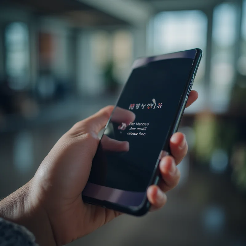A person holding a smartphone with the TikTok app open.