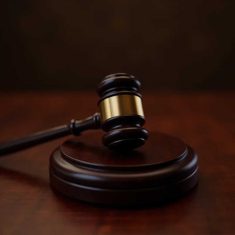 A gavel resting on a wooden surface symbolizing a court ruling