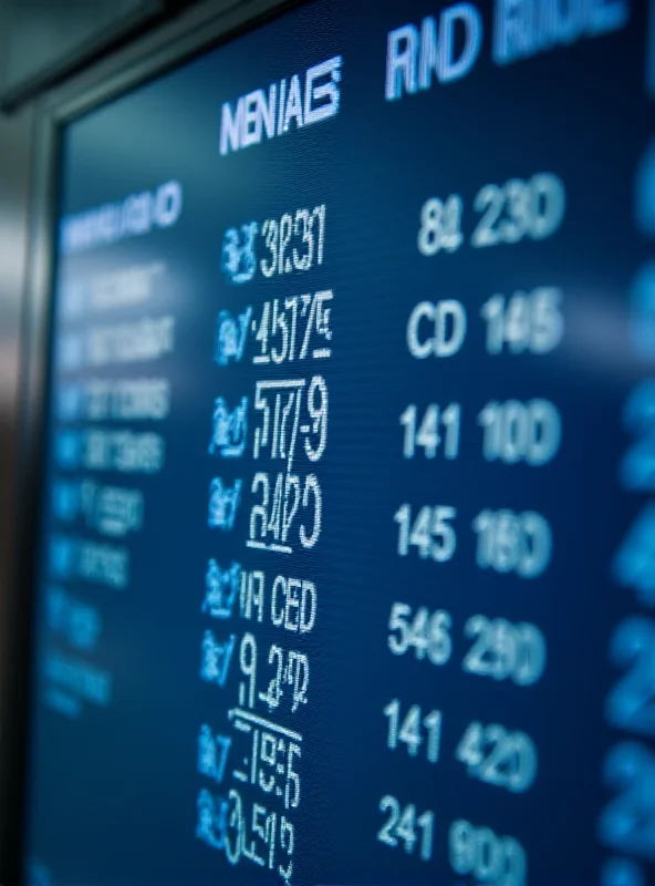 A close-up of a digital display showing high interest rates for CD, savings, and checking accounts.