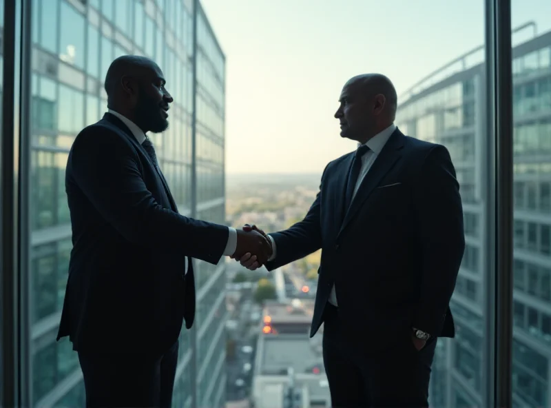 People shaking hands symbolizing a business deal