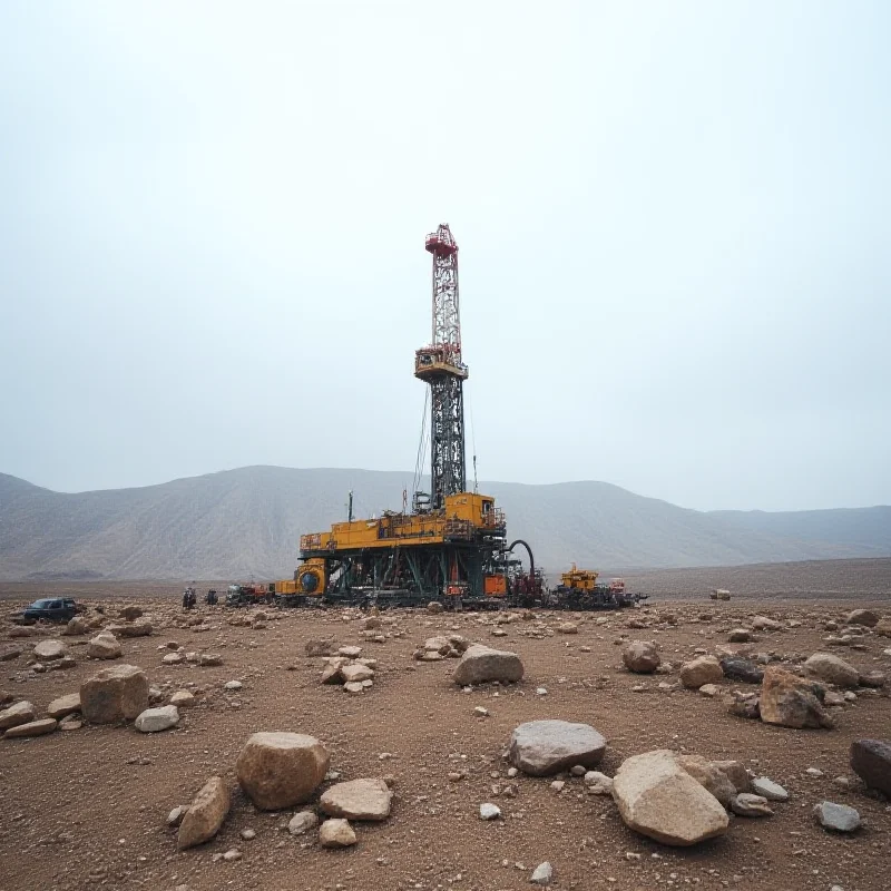 Drilling rig in a remote location