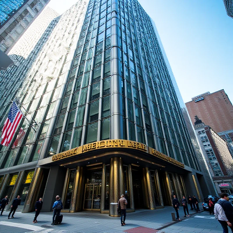 Exterior of the Goldman Sachs headquarters building in New York City